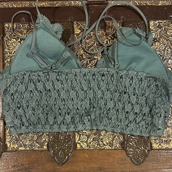 Wishlist Lace Bralette Set - Green and Cream and White - Picture 3 of 4